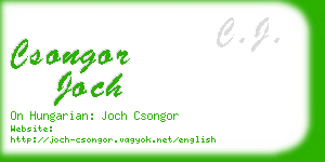 csongor joch business card